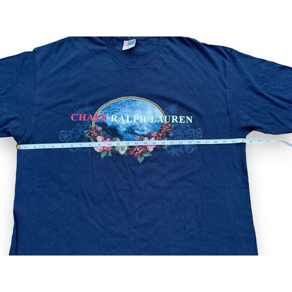 Vintage 90s Chaps Polo Ralph Lauren Big Spell Out‎ T-Shirt Men's Size XL - Picture 5 of 6